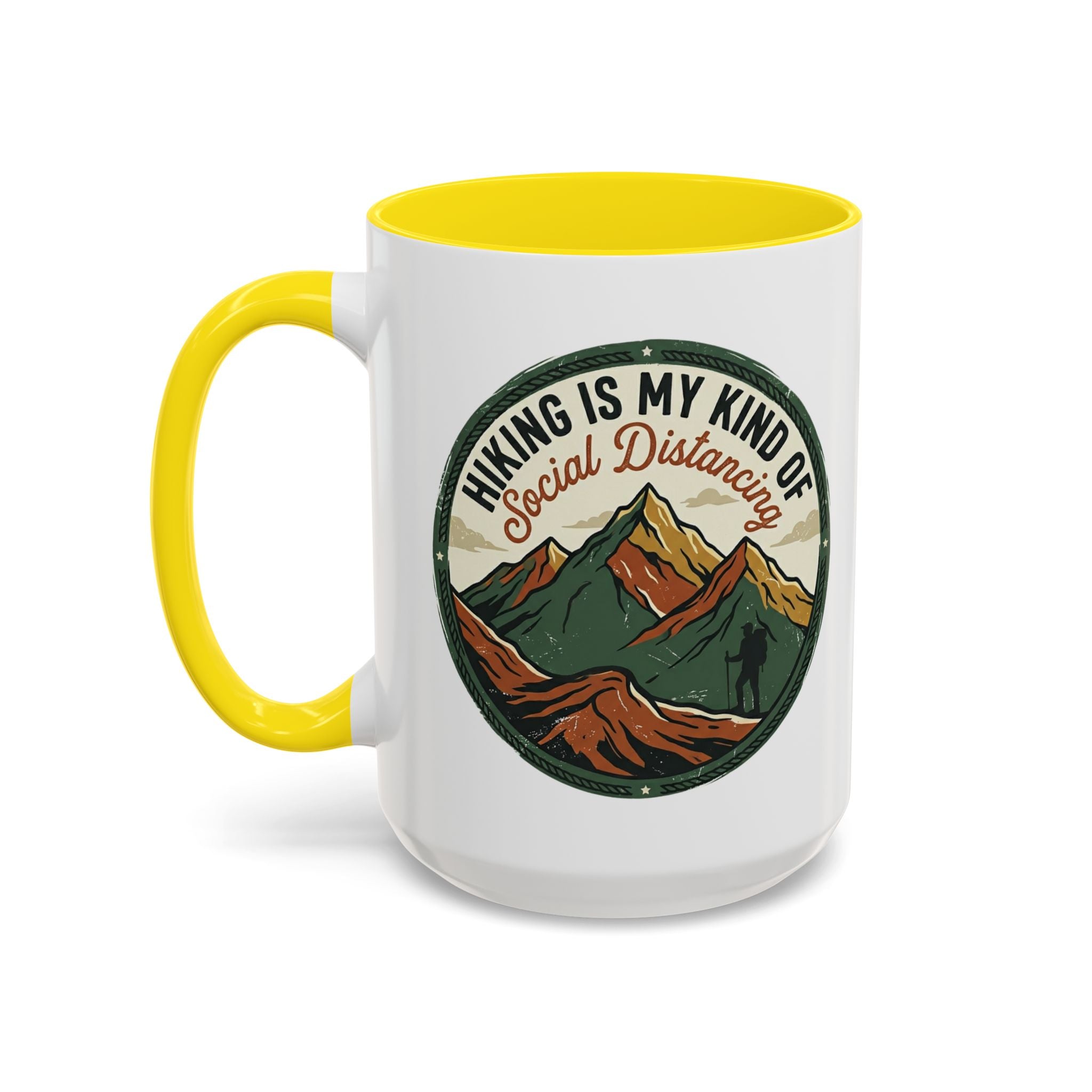 Hiking is my kind of social distancing Mug (11, 15oz)