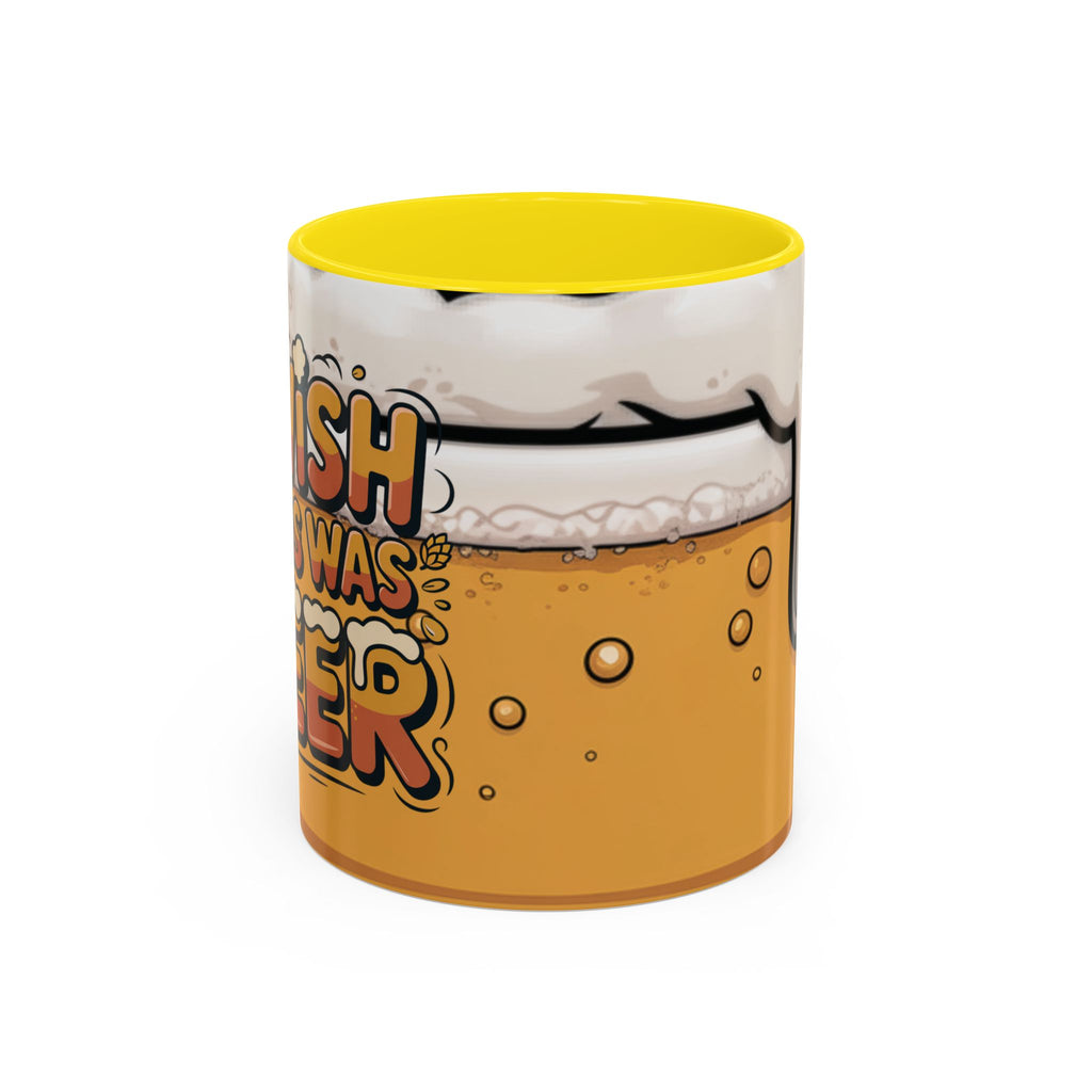Beer Lover Coffee Mug — 'I WISH THIS WAS BEER' Fun Accent Mug (11/15oz)