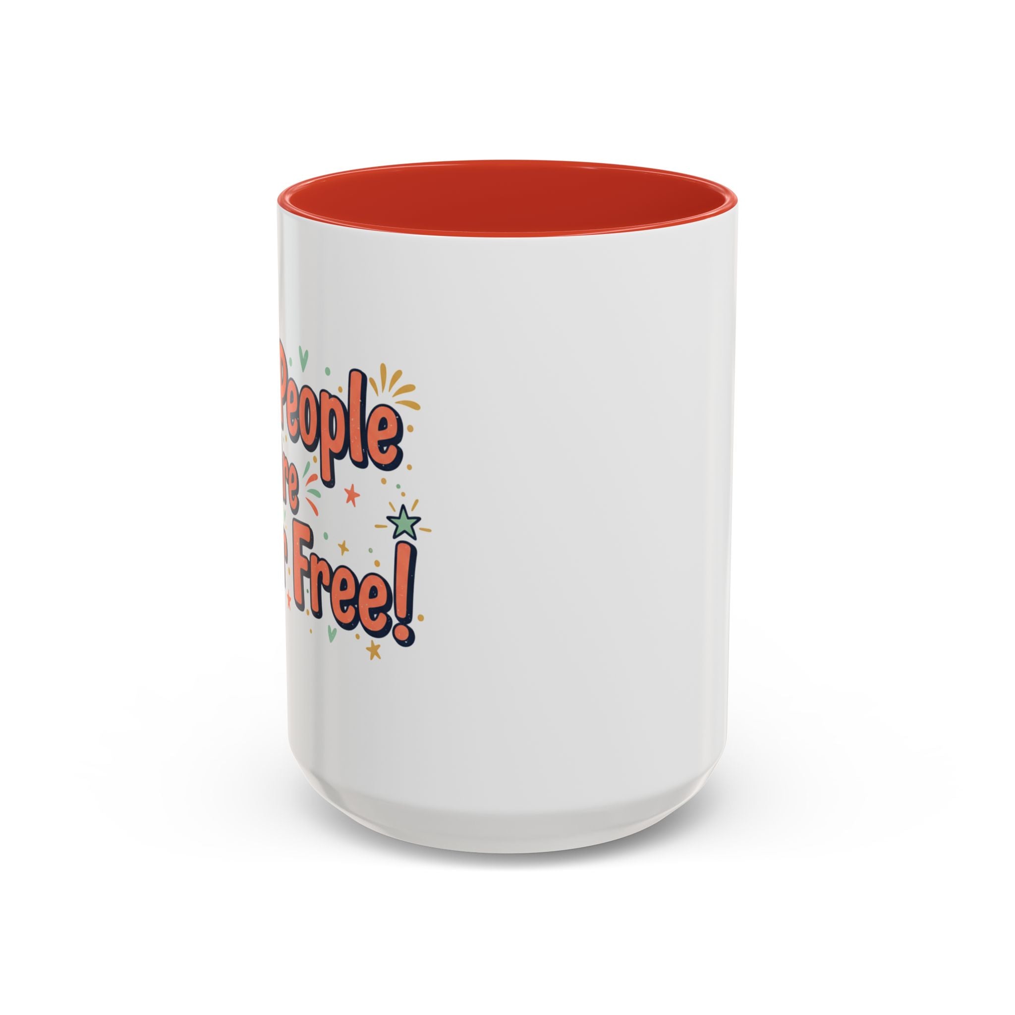 Funny People-Phobic Accent Coffee Mug — "People Make Me Tired" Retro Design (11/15 oz)