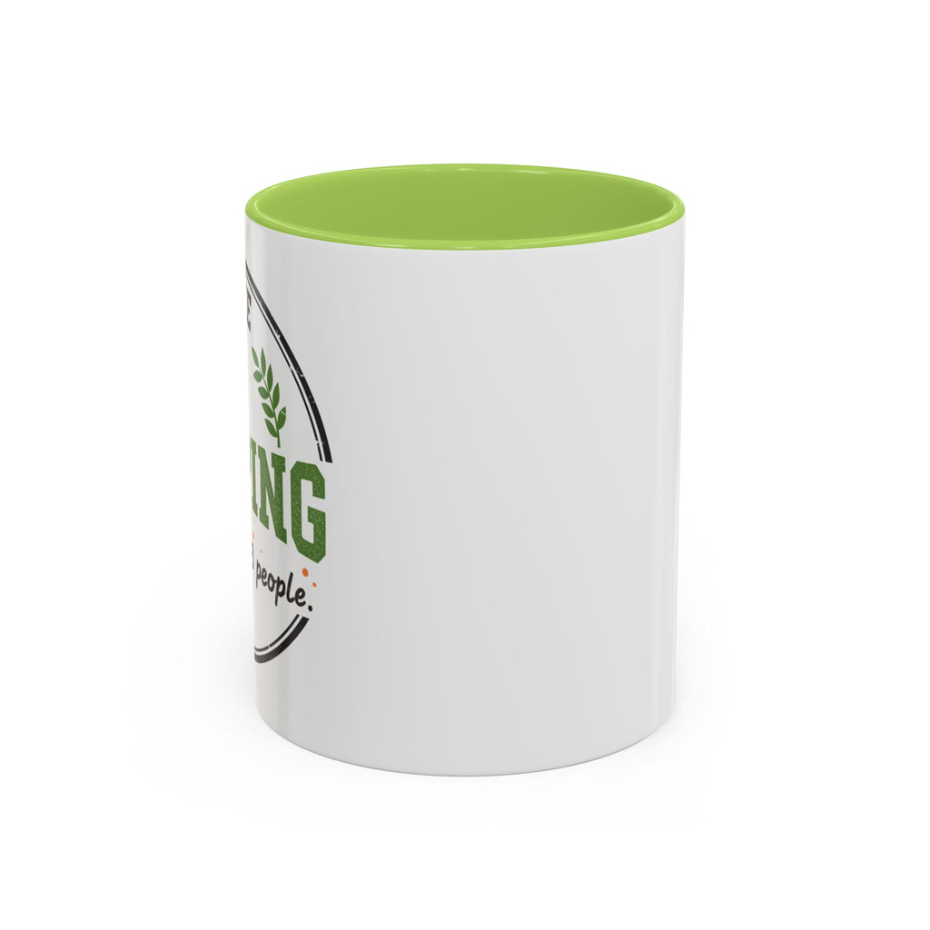 Funny Camping Accent Coffee Mug — I like CAMPING and MAYBE 3 people.