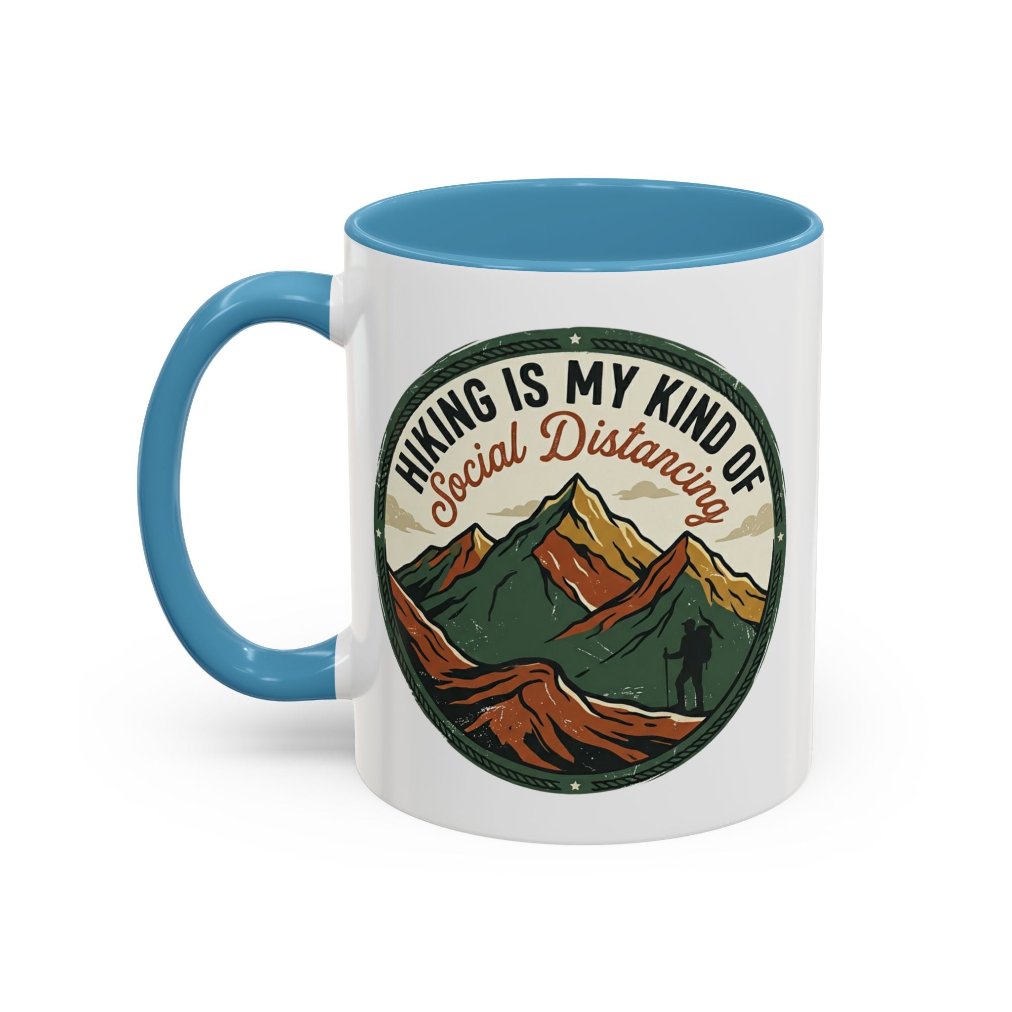 Hiking is my kind of social distancing Mug (11, 15oz)