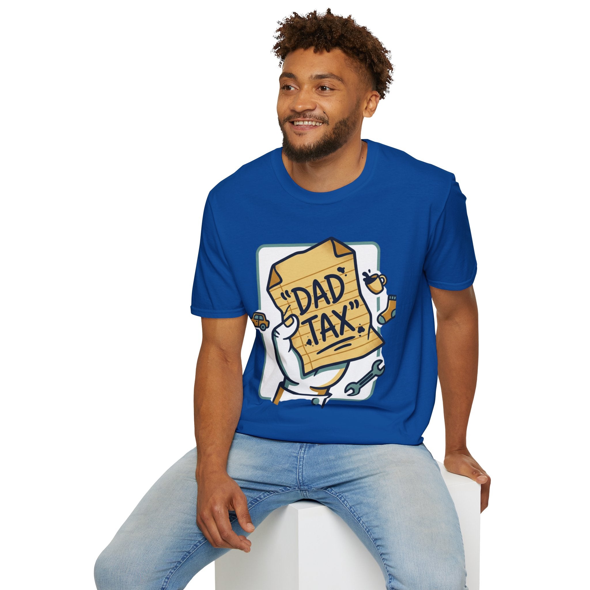 Dad Tax T-Shirt — Funny Fathers Day Tee with ‘Dad Tax’ Receipt Design